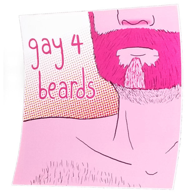 Gay 4 Beards - Sticker